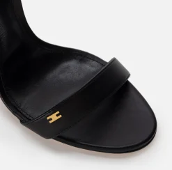 Sandali|Elisabetta Franchi Sandali Étoile in nappa con cinturino alla caviglia Nero