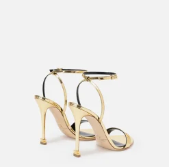 Sandali|Elisabetta Franchi Sandali Étoile in tessuto metalizzato Oro