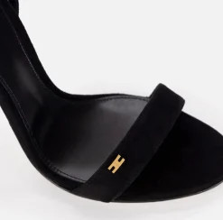 Sandali|Elisabetta Franchi Sandalo con cinturino alla caviglia Étoile Nero