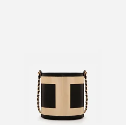 Borse A Tracolla|Elisabetta Franchi Secchiello Logo Nero