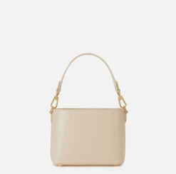 Borse A Mano|Elisabetta Franchi Secchiello morsetto logo Crema