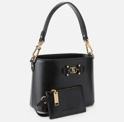 Borse A Mano|Elisabetta Franchi Secchiello morsetto logo Nero