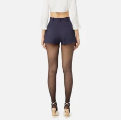 Pantaloni E Shorts|Elisabetta Franchi Shorts in fresco di lana con sacco tasche Navy