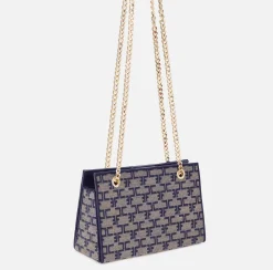 Borse A Tracolla|Elisabetta Franchi Shoulder Monogram Mini Cammello/Blu