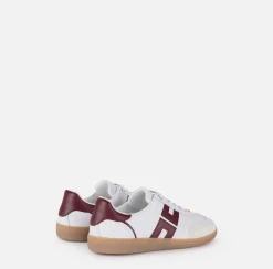 Sneakers E Scarpe Basse|Elisabetta Franchi Sneakers in pelle scudetto Avorio/RougeNoir