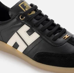 Sneakers E Scarpe Basse|Elisabetta Franchi Sneakers in pelle scudetto Nero/Burro