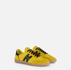 Sneakers E Scarpe Basse|Elisabetta Franchi Sneakers in pelle scudetto Mimosa/Nero