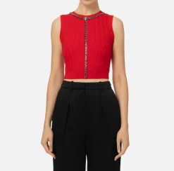 Top, T-Shirt & Body|Elisabetta Franchi Top in viscosa con catena RedPassion