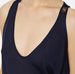 Top, T-Shirt & Body|Elisabetta Franchi Top in viscosa lucida Navy