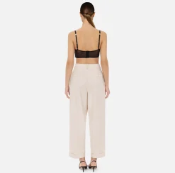 Top, T-Shirt & Body|Elisabetta Franchi Top reggiseno in tulle stretch Nero