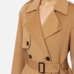Capispalla|Elisabetta Franchi Trench in lana Camel