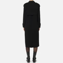 Capispalla|Elisabetta Franchi Trench in lana Nero