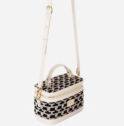 Valigeria|Borse A Mano|Elisabetta Franchi Trousse Monogram Travel Burro/Nero