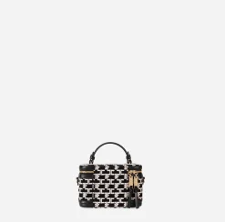 Valigeria|Borse A Mano|Elisabetta Franchi Trousse Monogram Travel Nero/Burro
