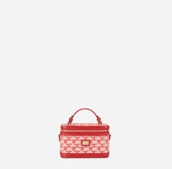 Valigeria|Borse A Mano|Elisabetta Franchi Trousse Monogram Travel Burro/Rosso