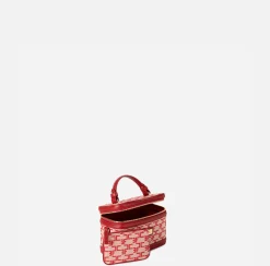 Valigeria|Borse A Mano|Elisabetta Franchi Trousse Monogram Travel Burro/Rosso