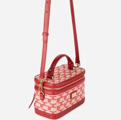 Valigeria|Borse A Mano|Elisabetta Franchi Trousse Monogram Travel Burro/Rosso