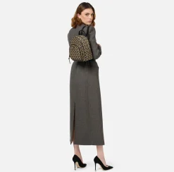 Zaini|Valigeria|Elisabetta Franchi Zaino Monogram Travel Liquirizia/Nero