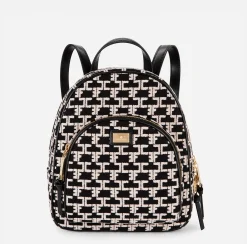 Valigeria|Zaini|Elisabetta Franchi Zaino Monogram Travel Nero/Burro