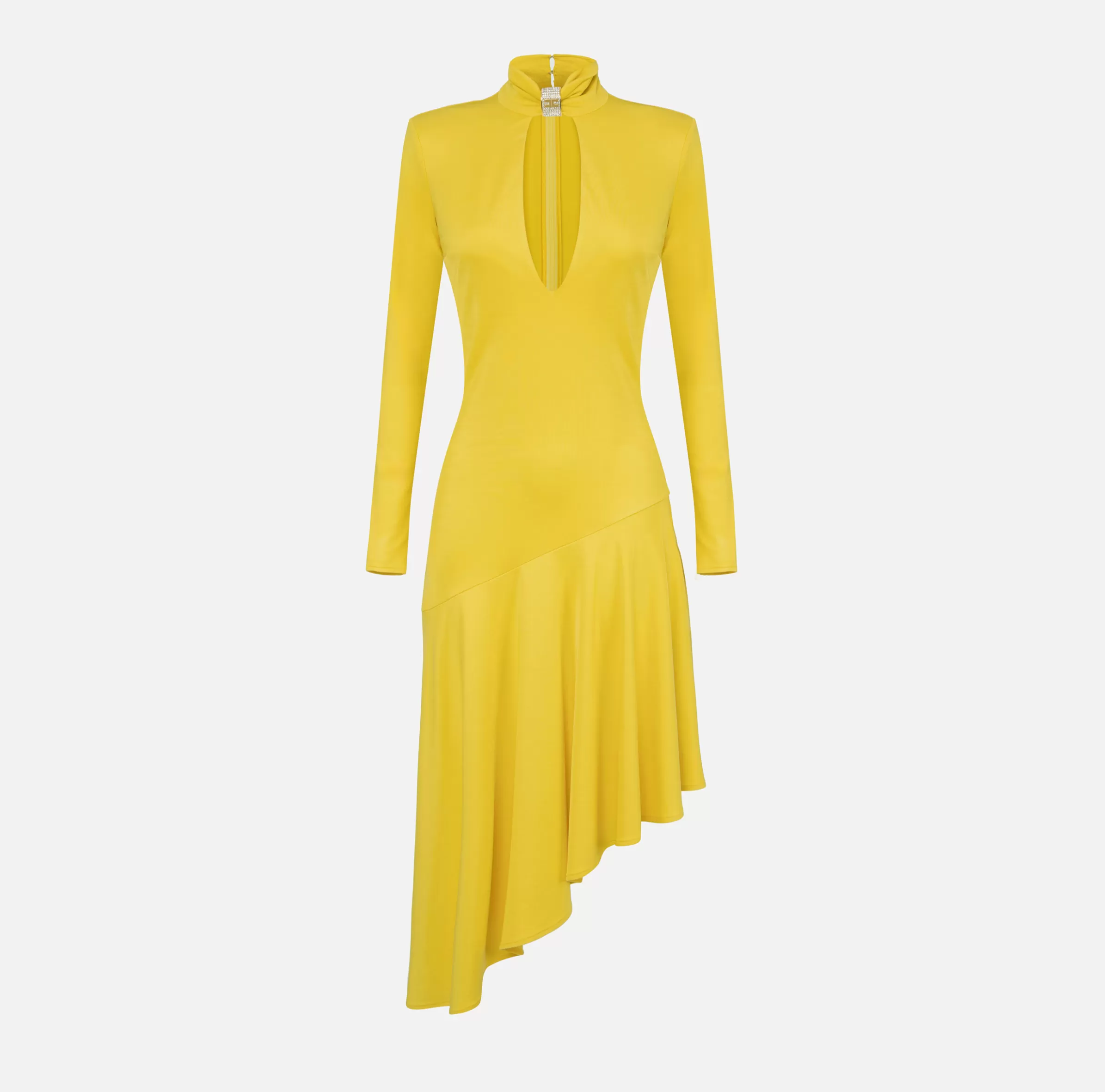 Elisabetta Franchi Abiti Midi | Abiti^Abito midi in jersey con accessorio gioiello Mimosa