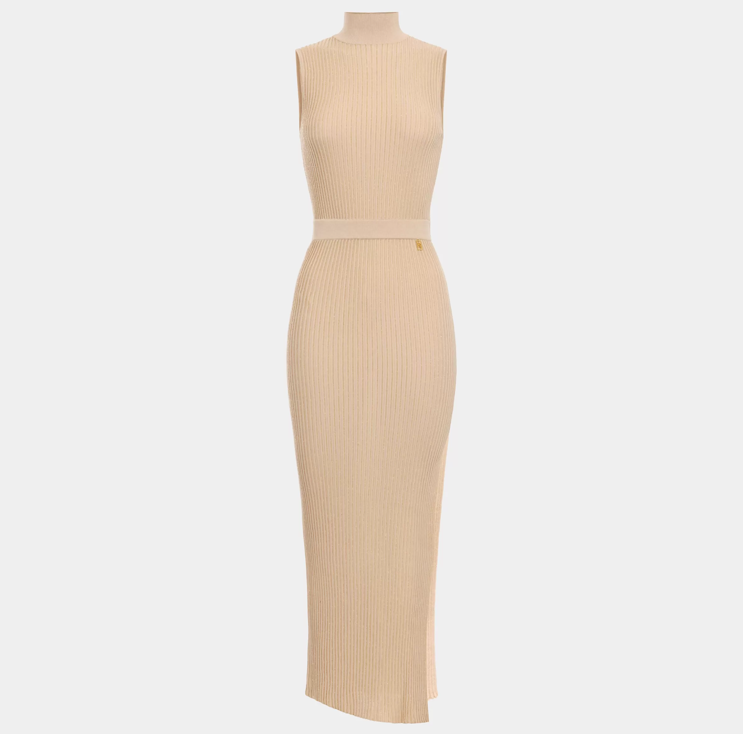Elisabetta Franchi Abiti In Maglia | Abiti^Abito midi in viscosa e lurex a costine Corda