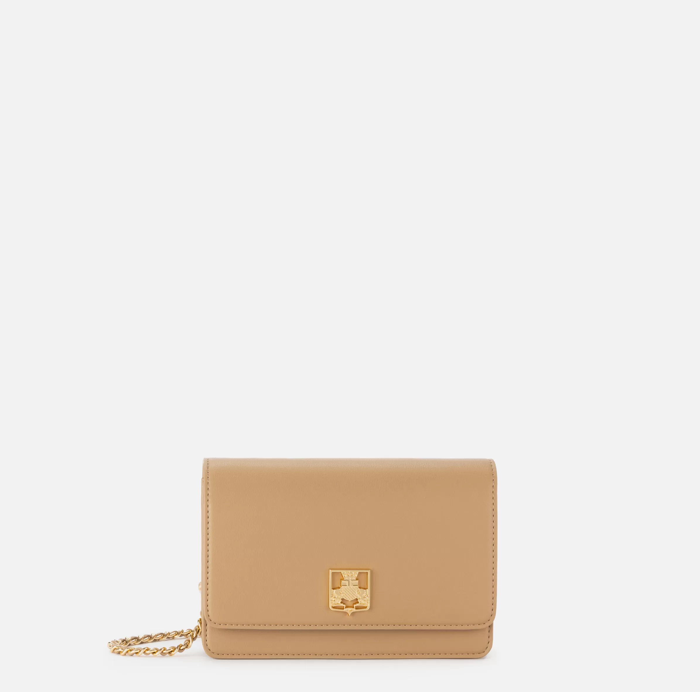 Elisabetta Franchi Borse A Tracolla^Borsa a tracolla in materiale sintetico con placca logo Camel