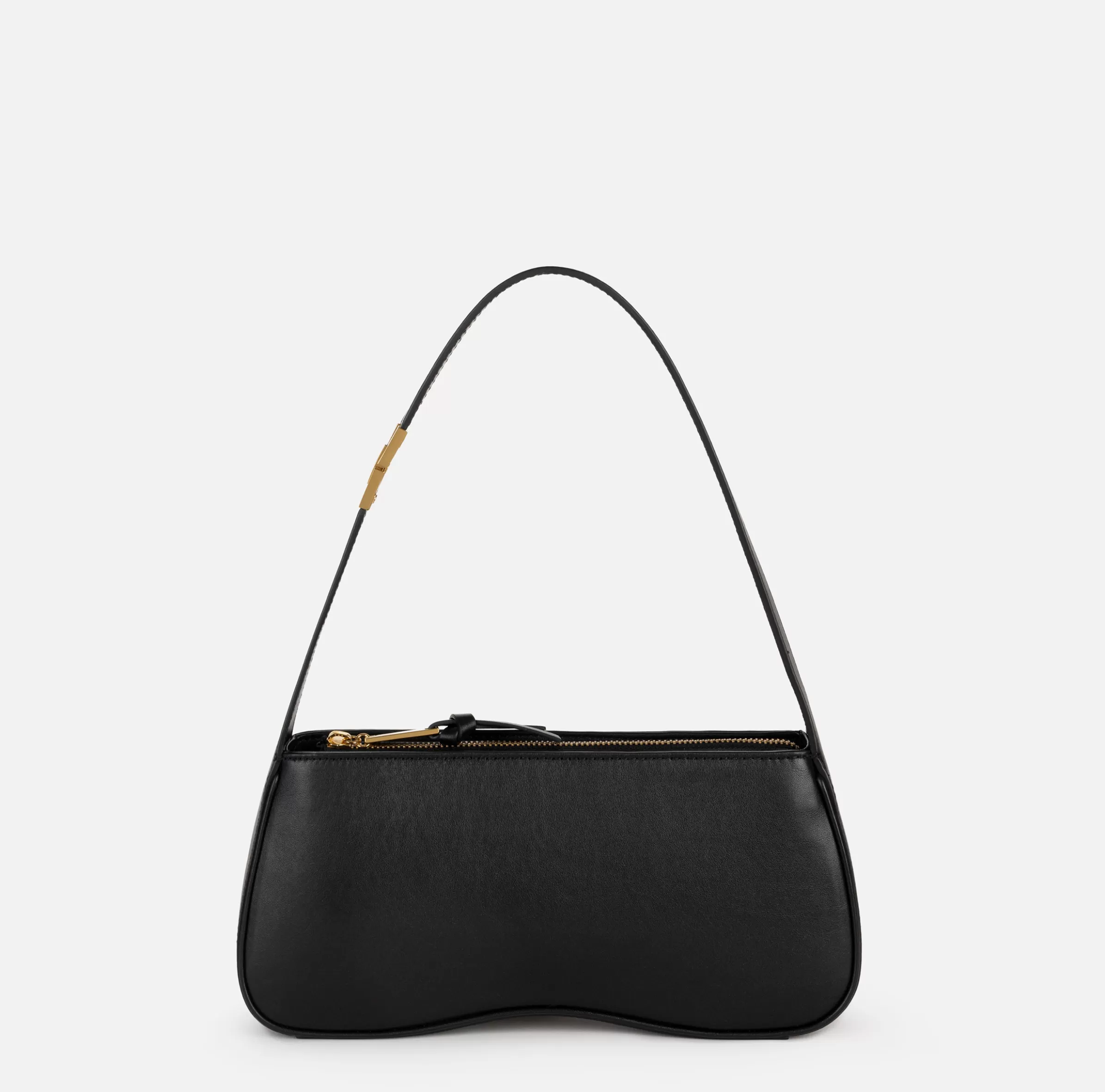 Elisabetta Franchi Borse A Spalla^Borsa hobo media in nappa lucida Nero