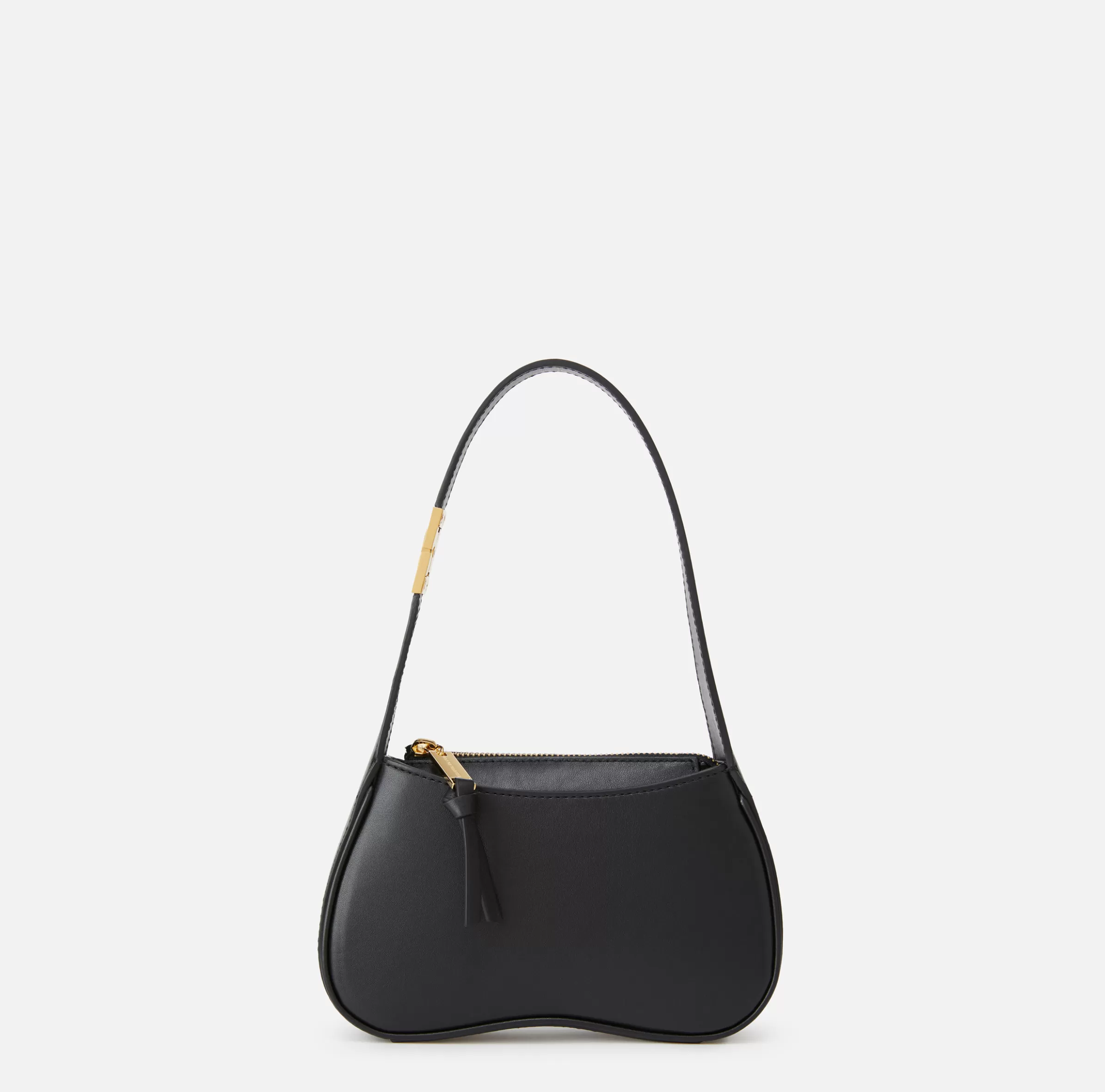 Elisabetta Franchi Borse A Spalla^Borsa hobo mini in nappa lucida Nero