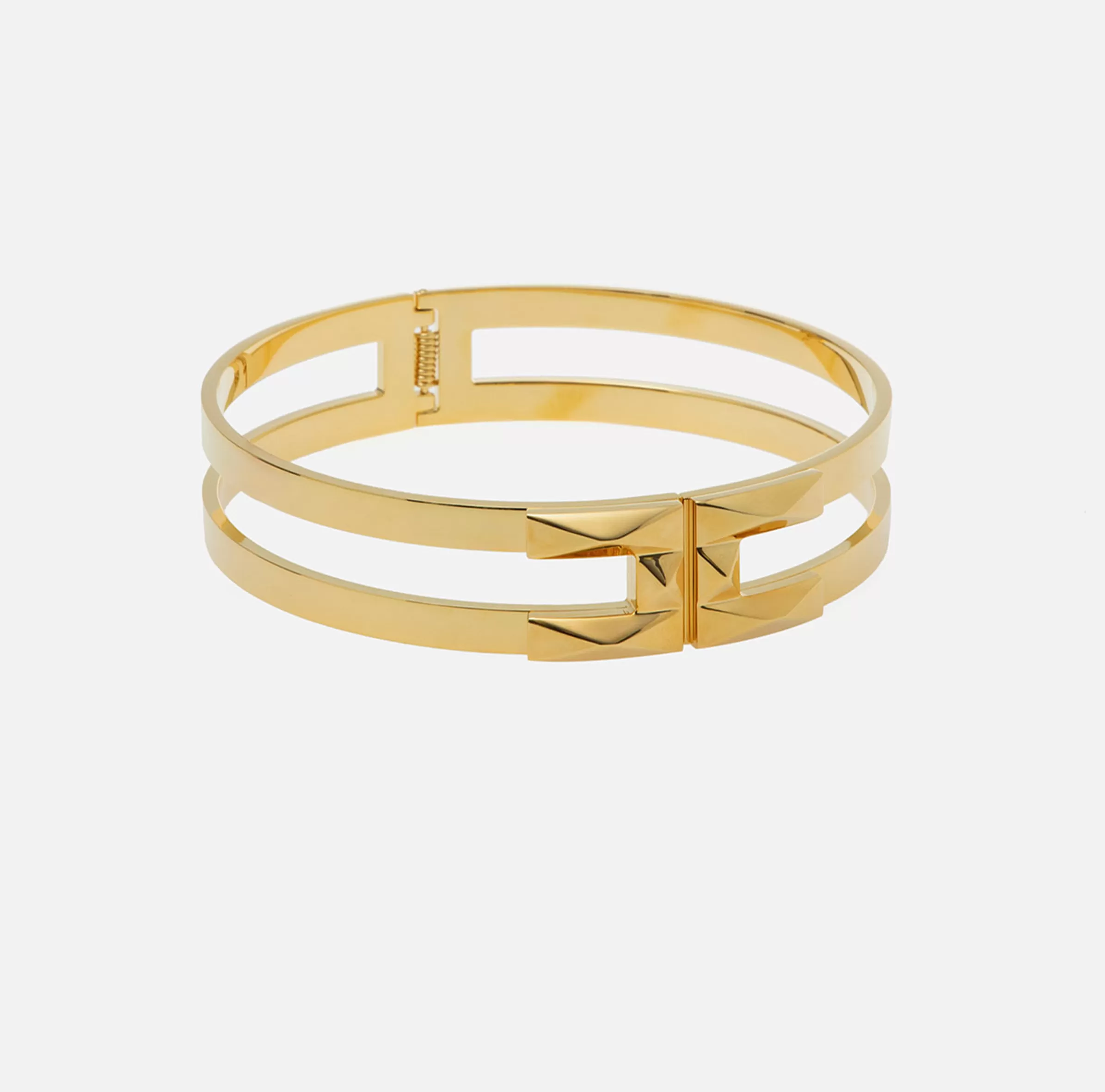 Elisabetta Franchi Bijoux^Collana choker rigida in metallo dorato OroGiallo