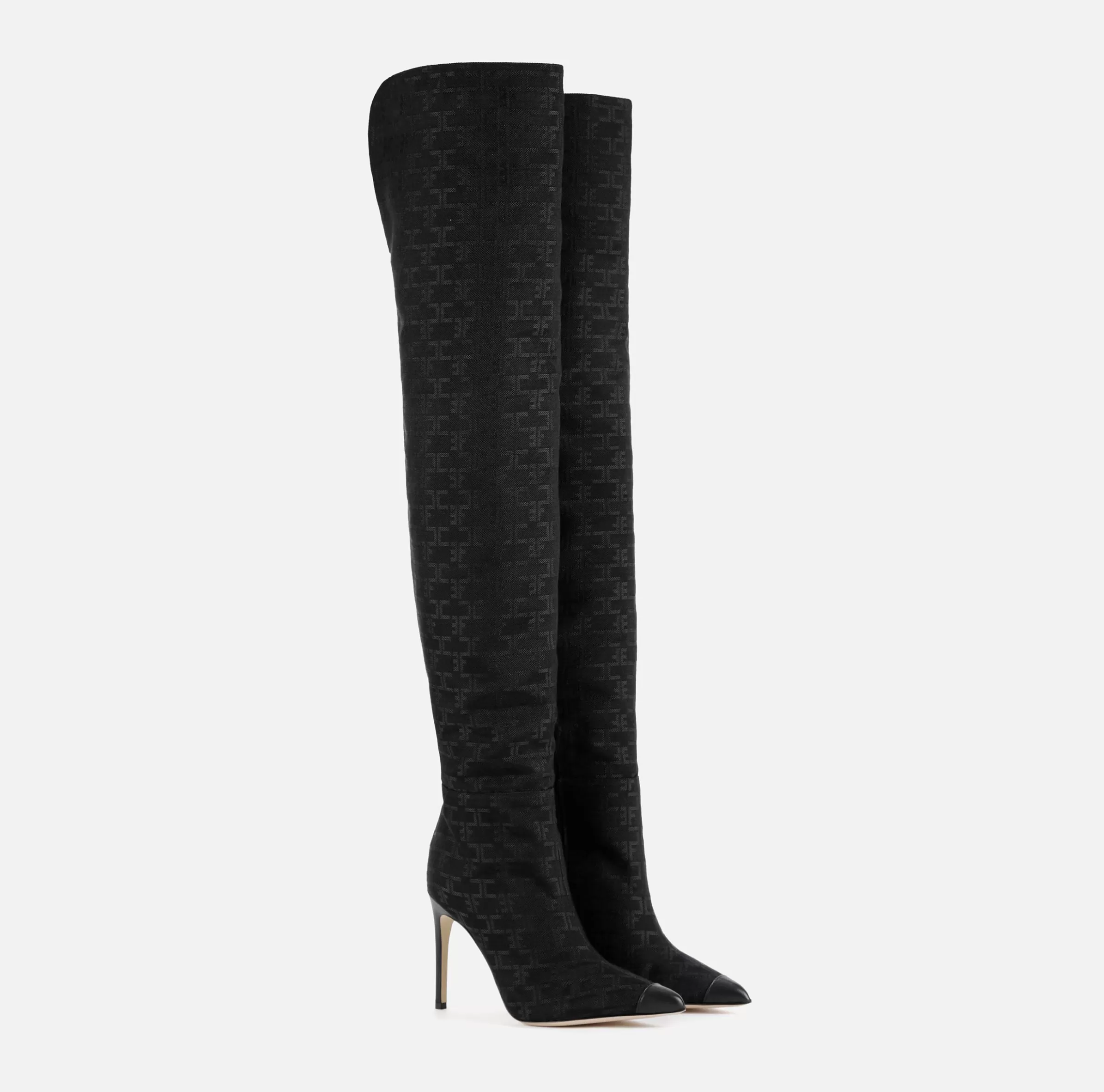 Elisabetta Franchi Stivali^Cuissardes Monogram Nero