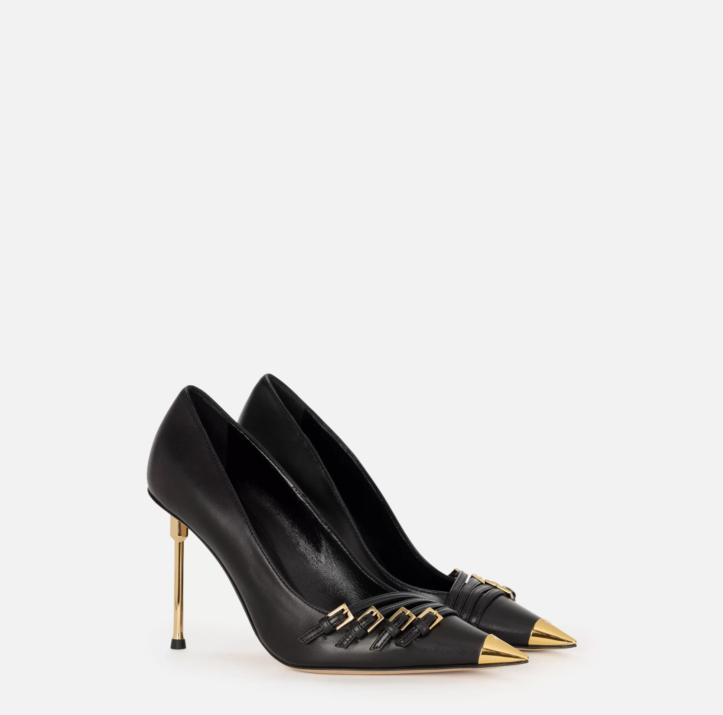 Elisabetta Franchi Décolleté^Décolleté in nappa con listini Nero