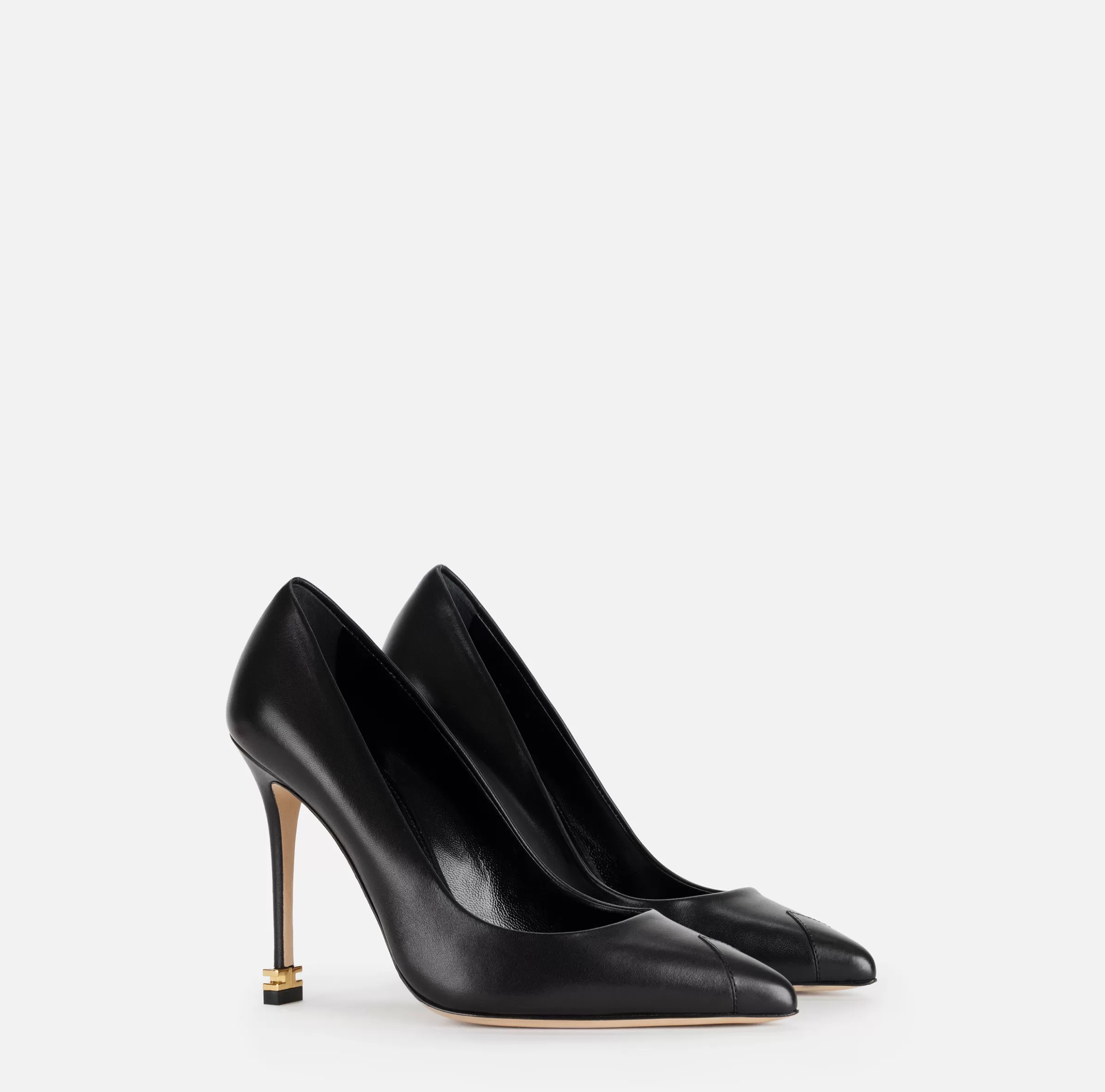 Elisabetta Franchi Décolleté^Décolleté in nappa con puntalino Étoile Nero