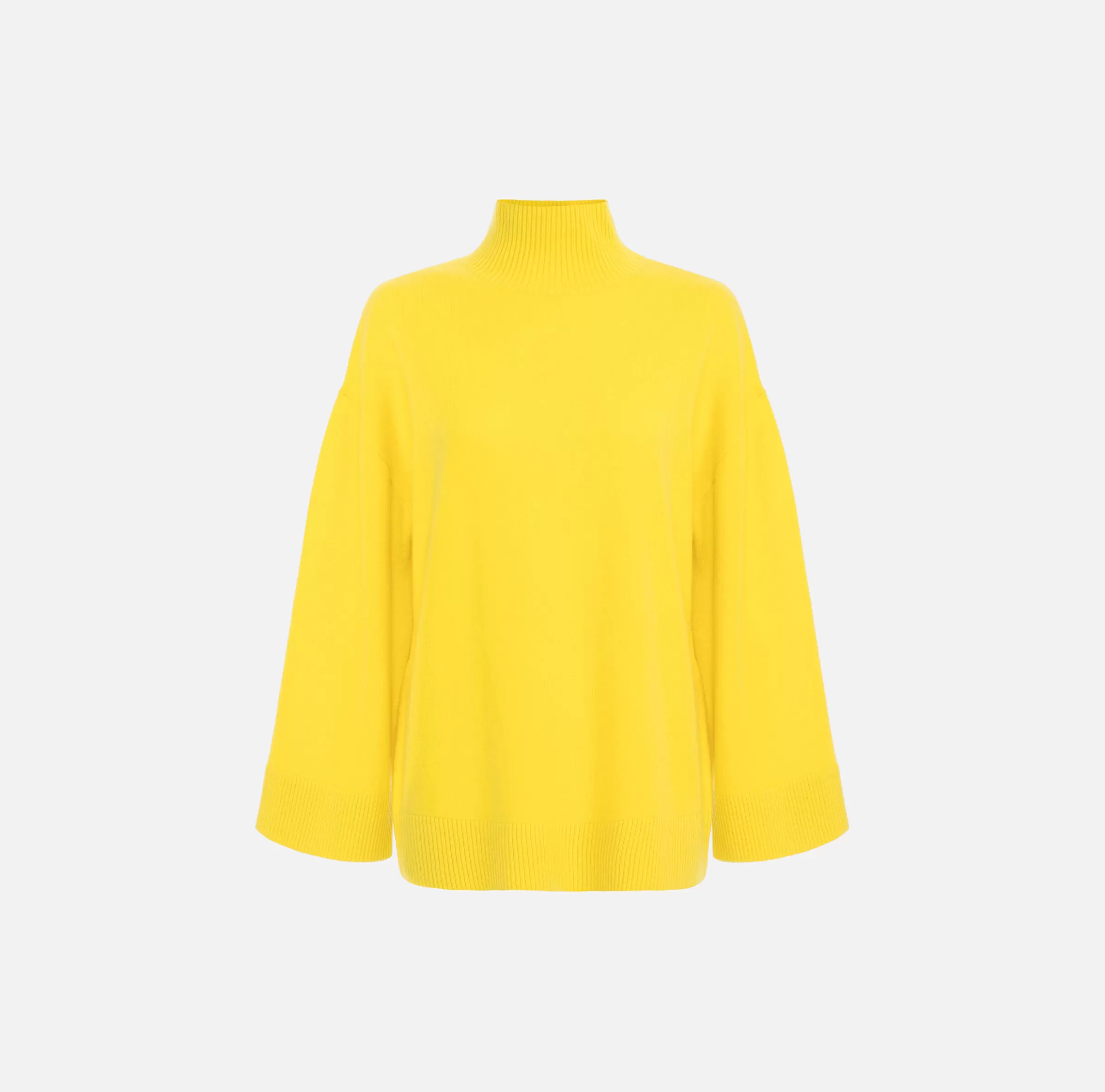 Elisabetta Franchi Maglieria E Felpe^Dolcevita in misto cashmere con logo Mimosa/Nero