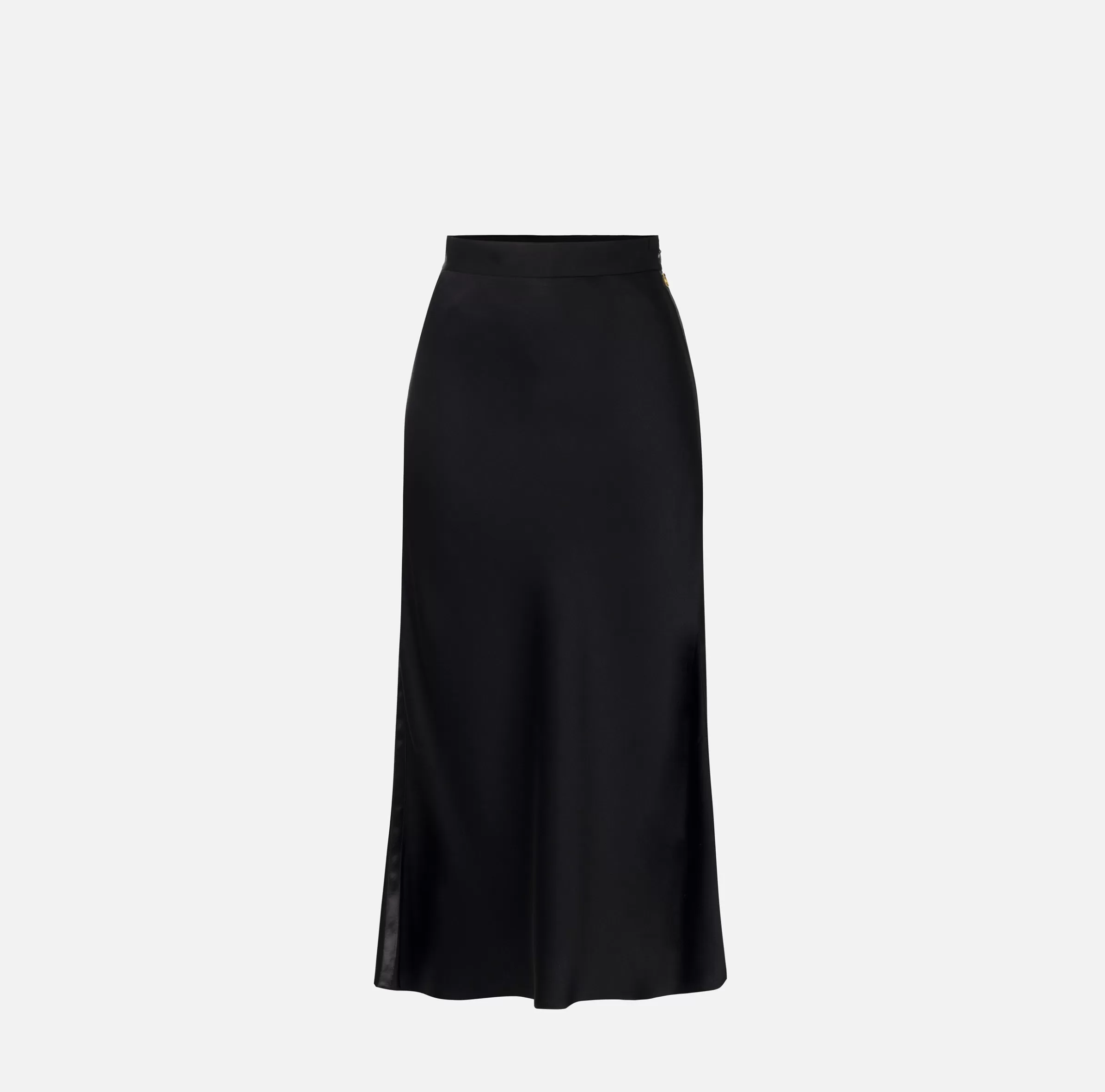 Elisabetta Franchi Gonne^Gonna midi in satin con bande in raso Nero