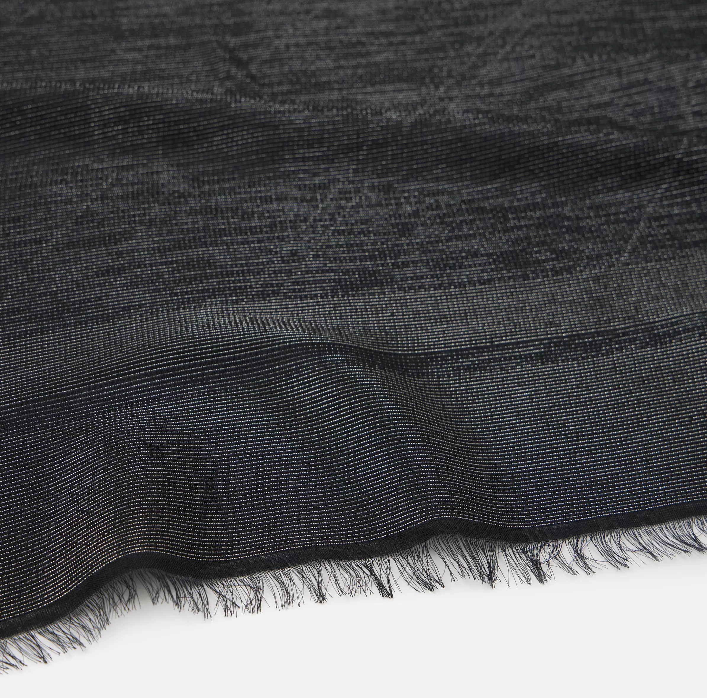 Elisabetta Franchi Sciarpe^Pashmina in jacquard lurex con pattern righe diagonali e logo Nero