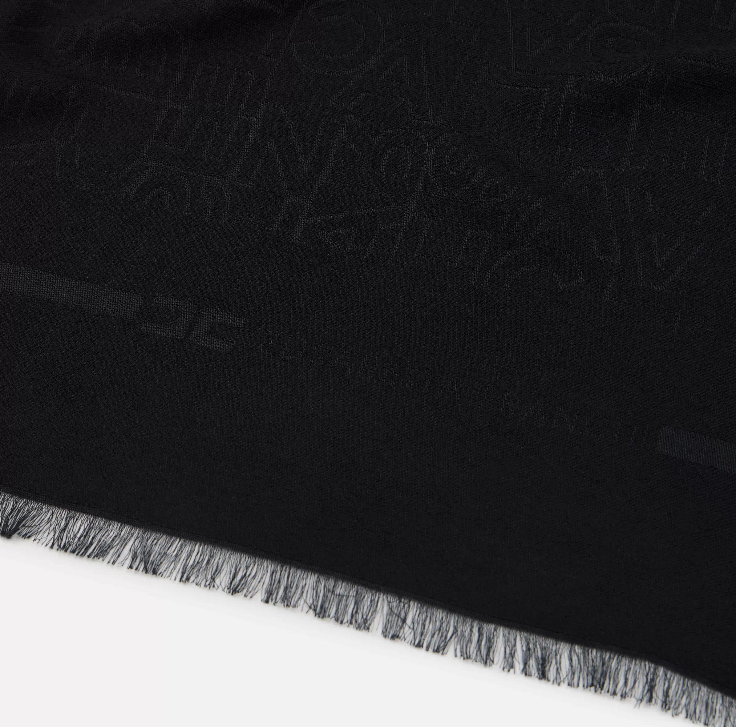 Elisabetta Franchi Sciarpe^Pashmina quadrata in viscosa jacquard con lettering logo Nero