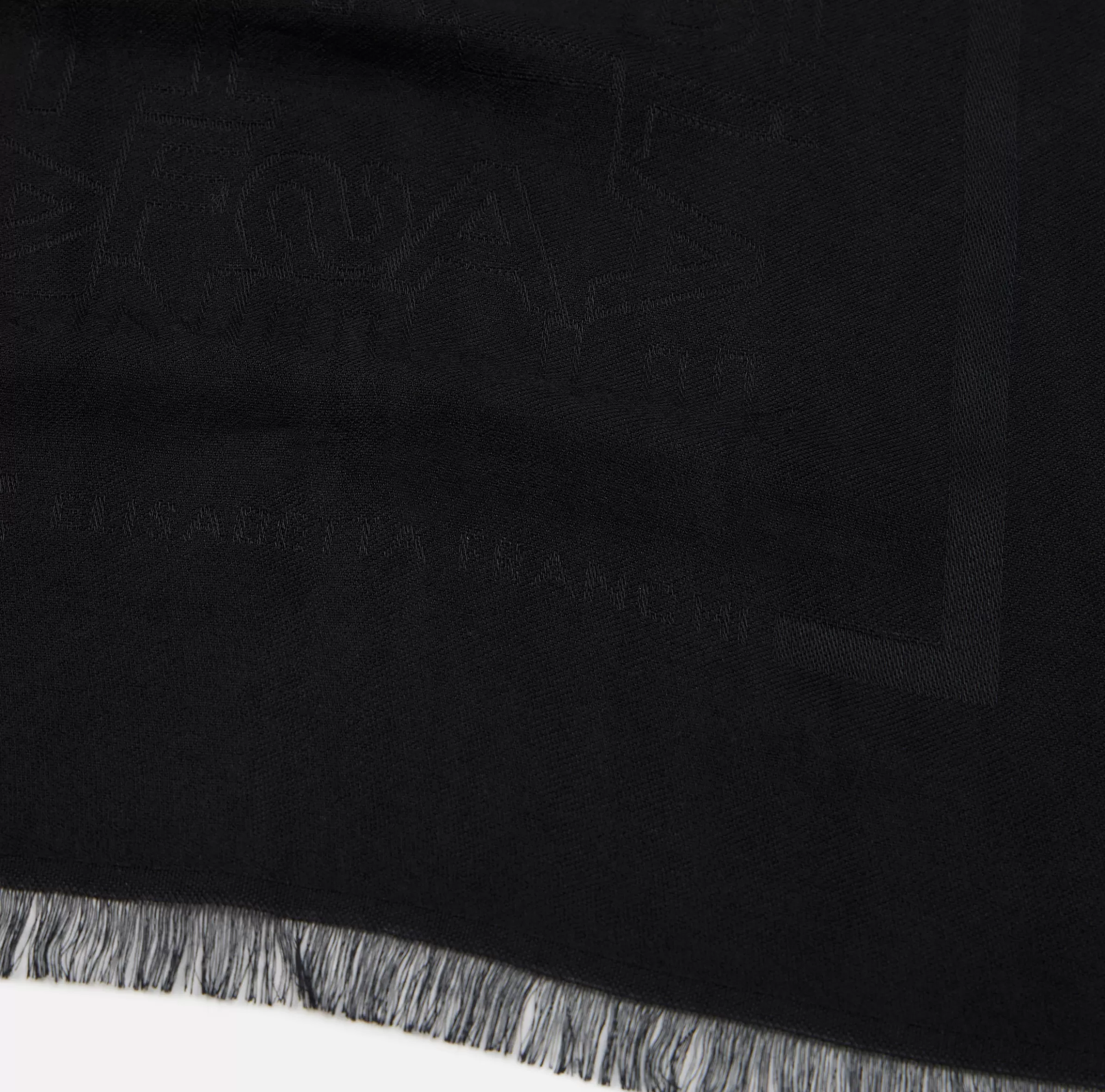 Elisabetta Franchi Sciarpe^Pashmina rettangolare in viscosa jacquard con lettering logo Nero