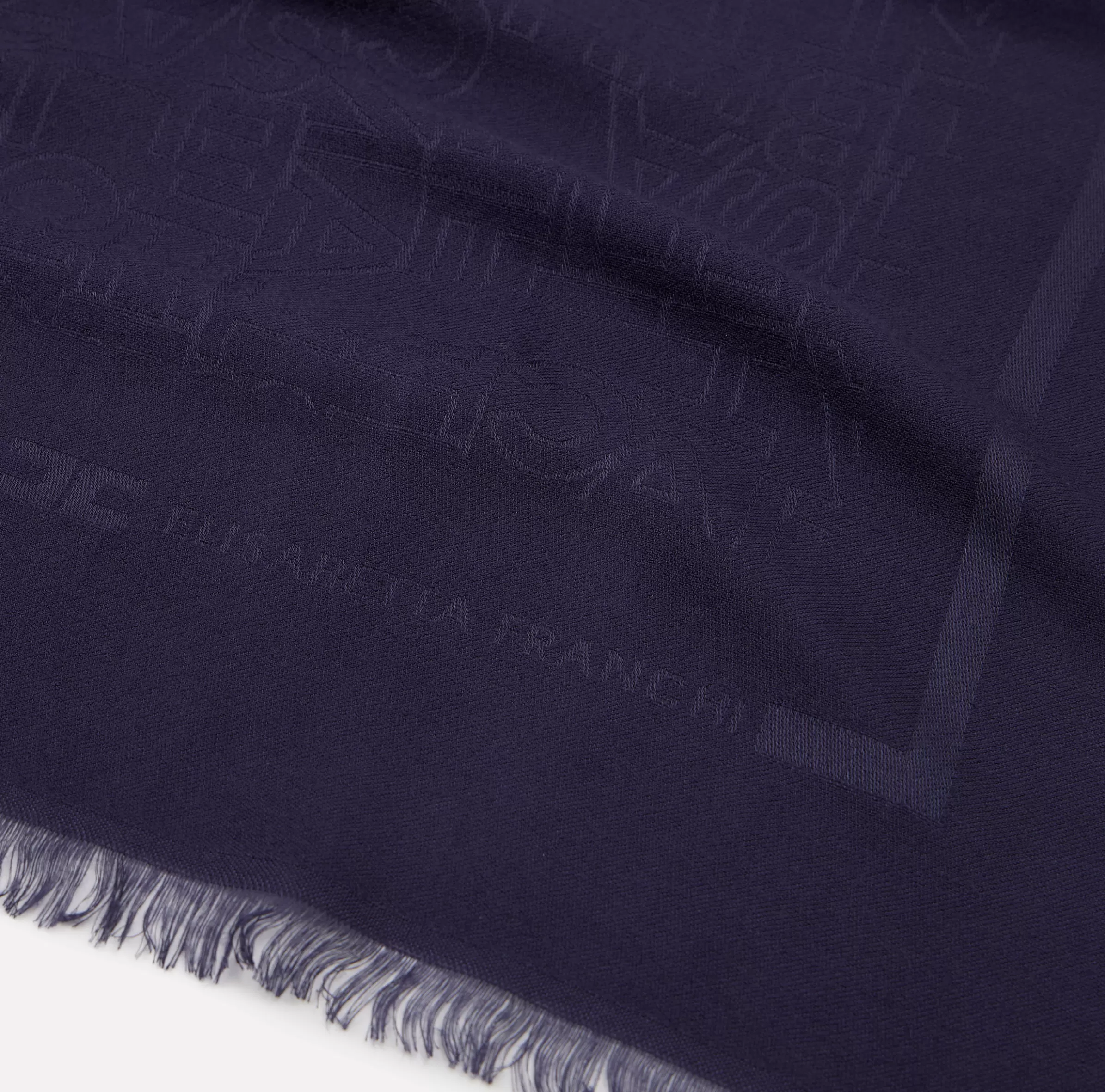 Elisabetta Franchi Sciarpe^Pashmina rettangolare in viscosa jacquard con lettering logo Navy