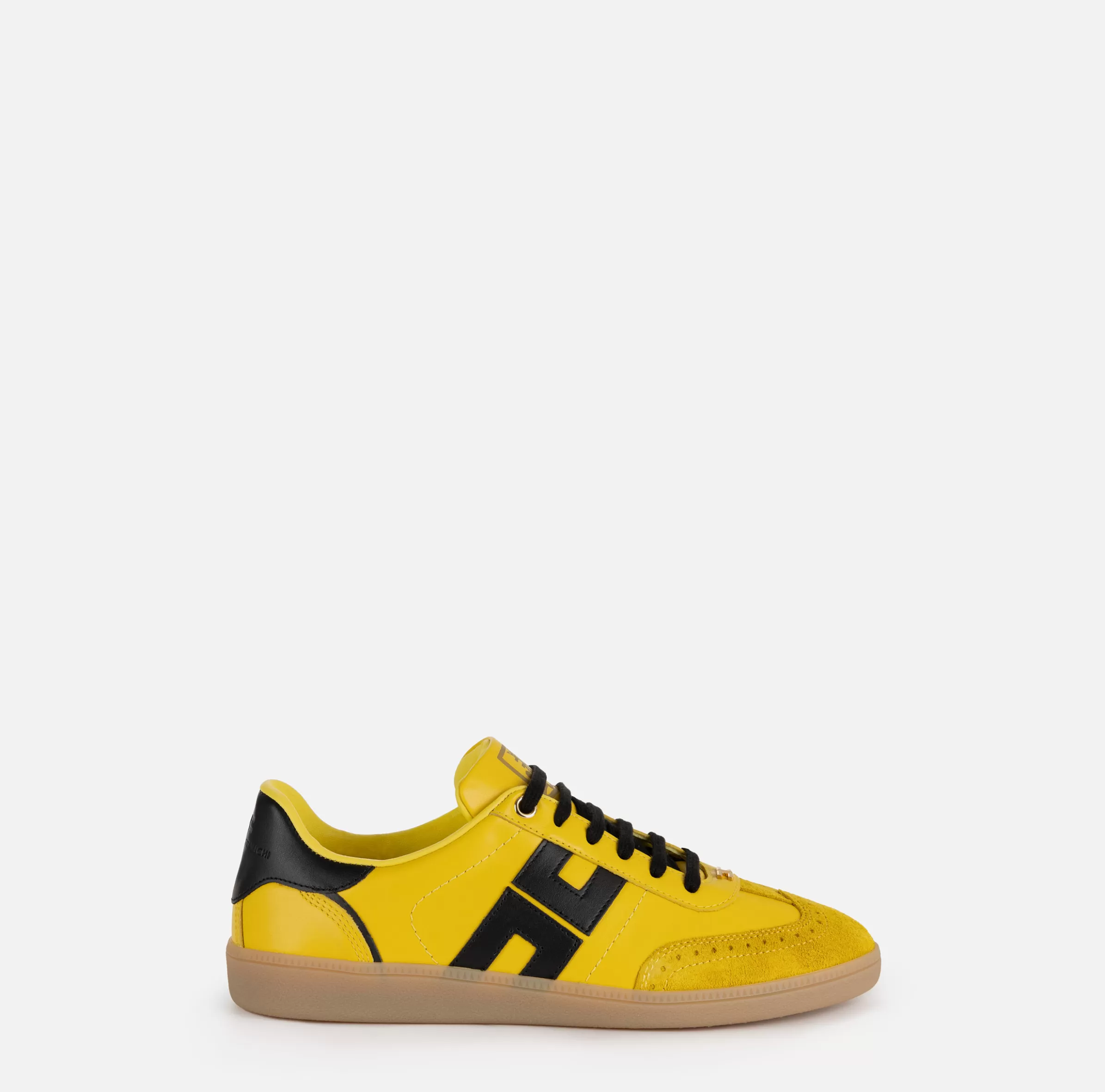 Elisabetta Franchi Sneakers E Scarpe Basse^Sneakers in pelle scudetto Mimosa/Nero
