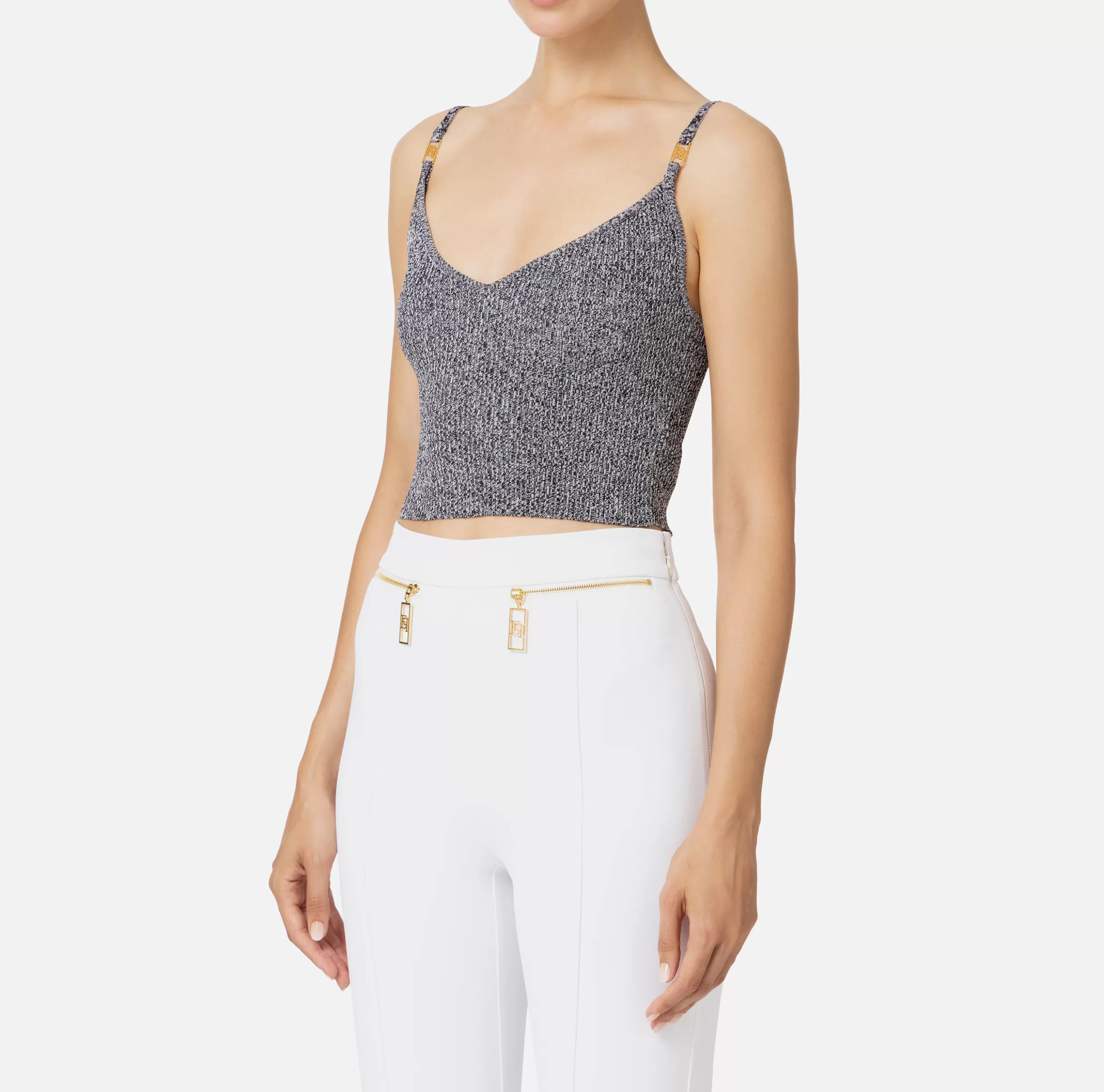 Elisabetta Franchi Top, T-Shirt & Body^Top bustier in viscosa effetto plissé Salepepe