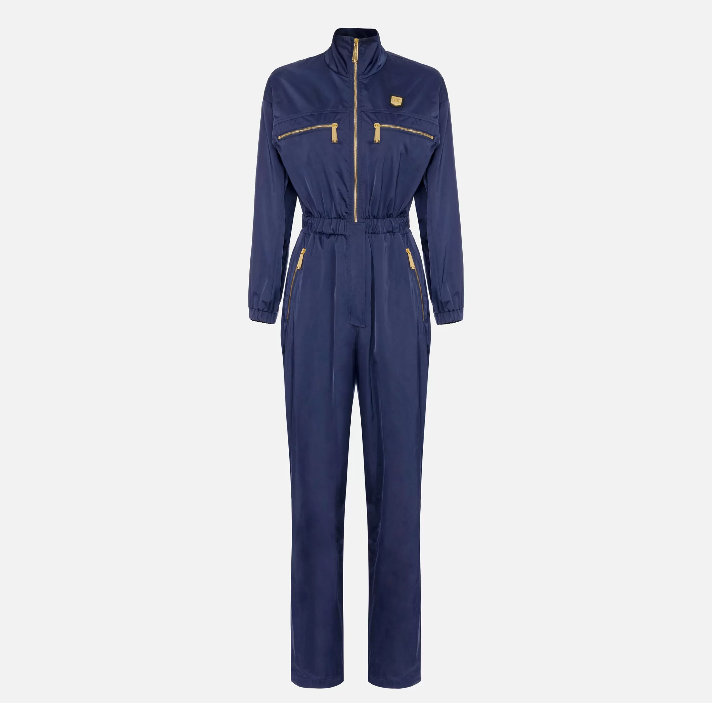 Elisabetta Franchi Tute^Tuta cargo in nylon tecnico con zip Navy